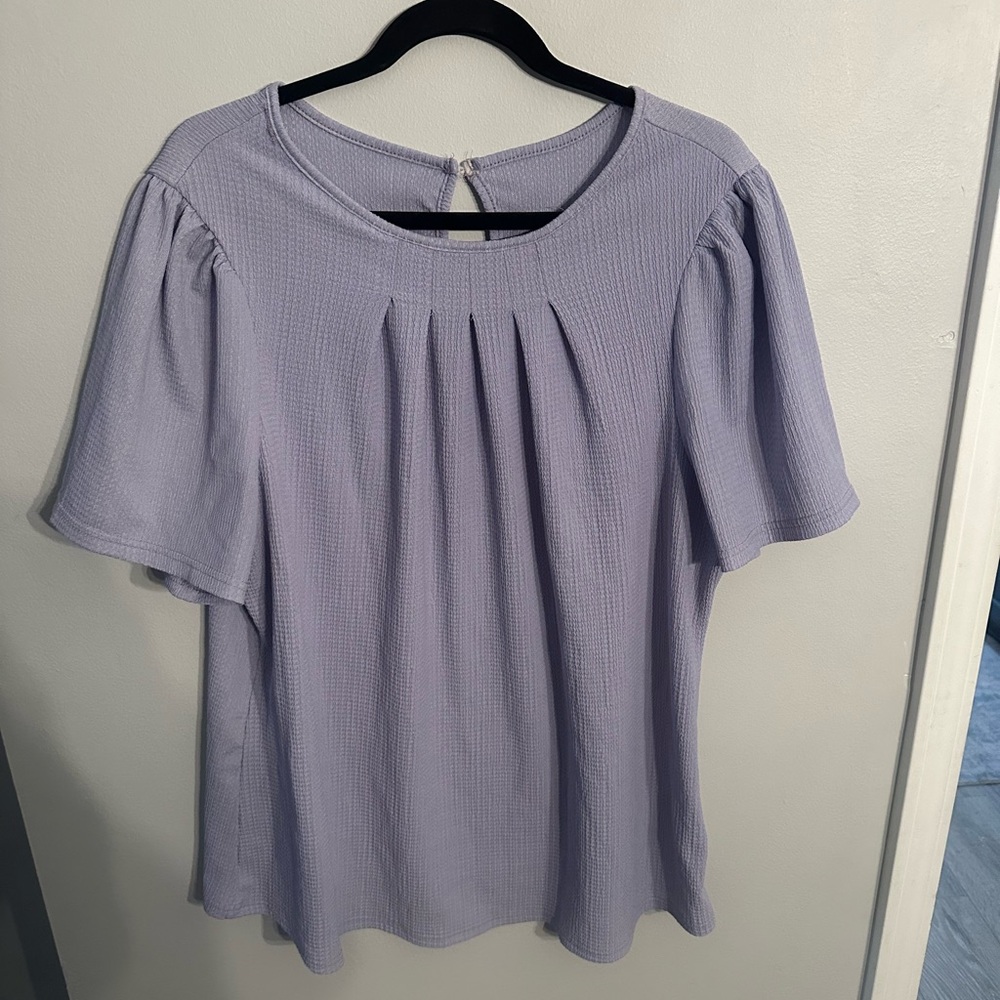 SHEIN Light Purple Blouse with Pleats